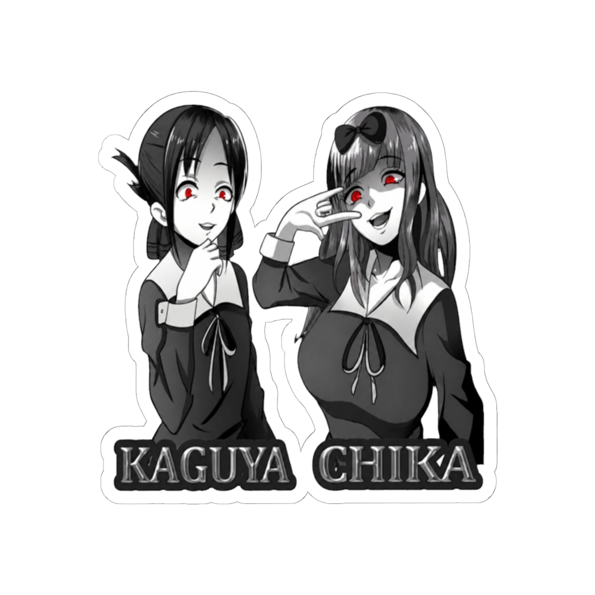 Kaguya-sama wa Kokurasetai - Kaguya & Chika Gesugao Style Sticker | Kaguya-sama: Love Is War - alternate angle 1, merchandise